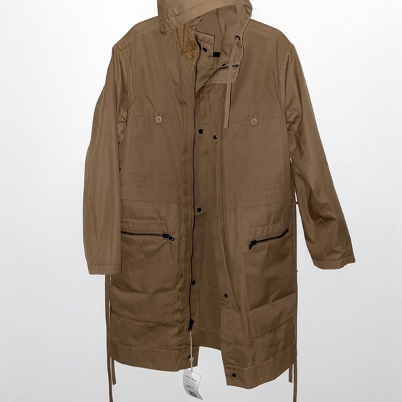 Craig Green Tan/Beige Windbreaker Water Resistant Parka Coat w Hoodie XS​​​​ - Picture 15 of 16